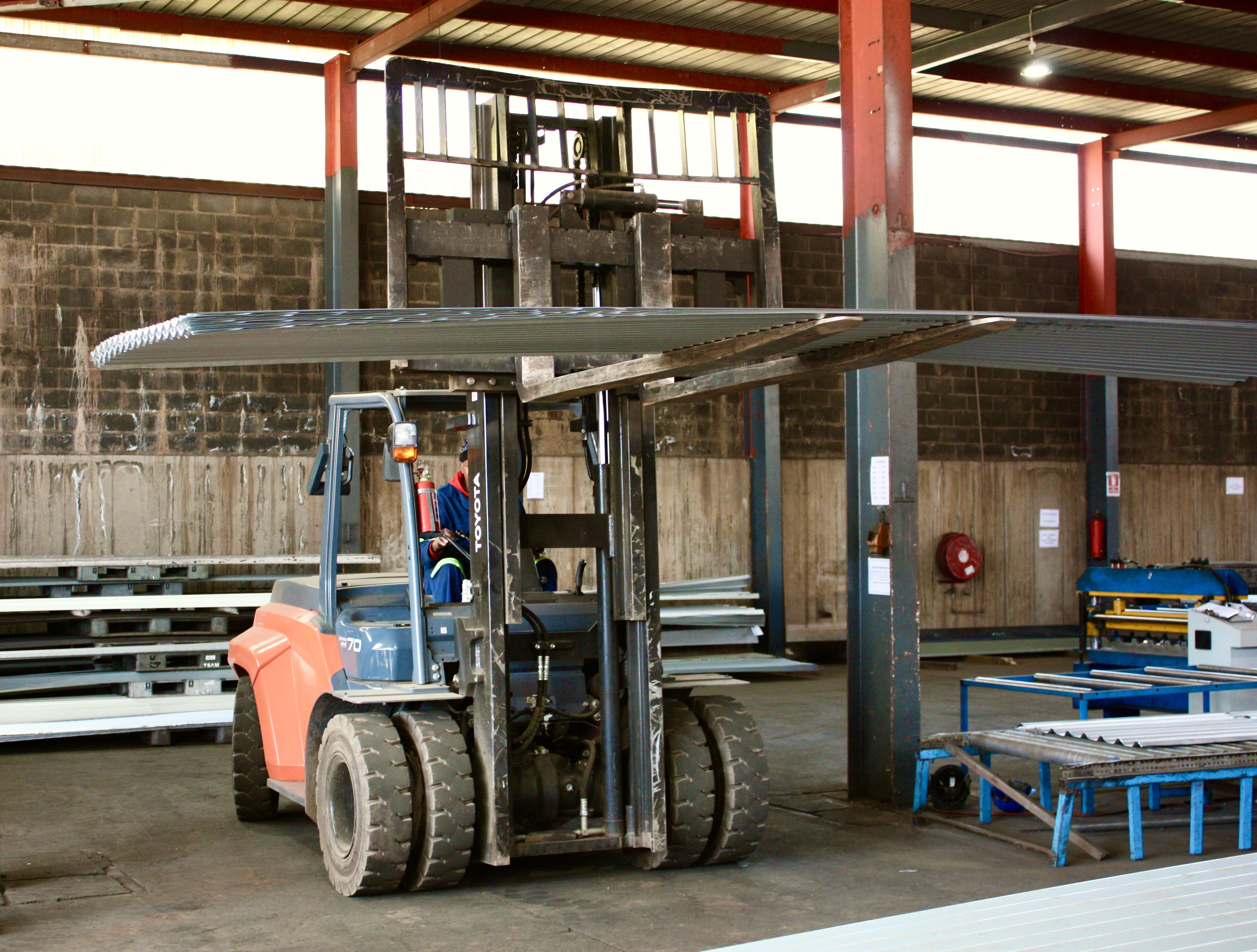 Scrap metal being sorted and handled at the Cato Metals yard